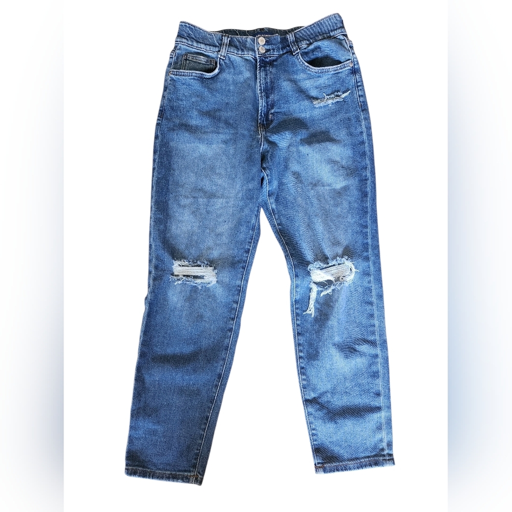 B2G1 FREE! High-Rise Distressed Women’s Jeans in Blue